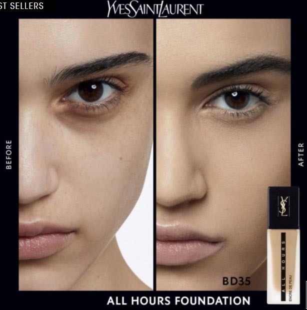 Yves Saint Laurent All Hours Foundation #BD35 Warm Caramel